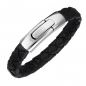 Preview: Nexus Schwarz Rund Lunavit Magnet-Lederarmband Nexus