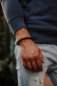 Preview: Tragebild Lunavit Magnet-Lederarmband Slim Plait