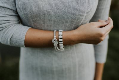 Tragebild Lunavit Magnet-Armband Titan Jade