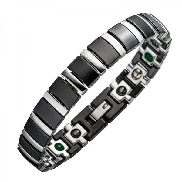 Titan Jade Silber Schwarz Rund