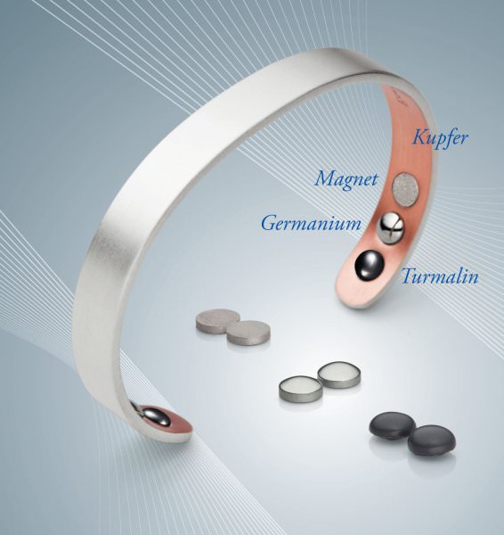 Inserts Lunavit Magnet-Kupfer-Spange Harmony Slim Silber