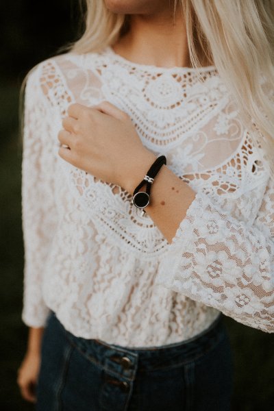 Lunavit Aroma Armband Fionda in Schwarz Silber für coole Styles.