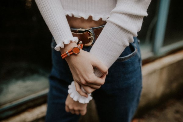 Lunavit Stylisches Duftarmband Fionda in Orange zu modernen Styles