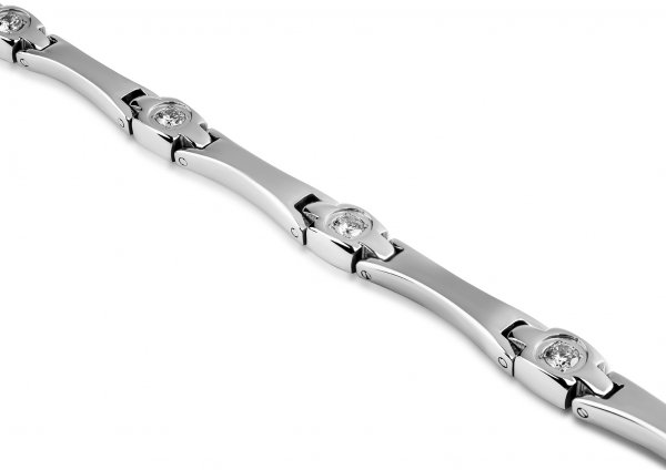 Lunavit Magnetarmband Lady Shine Silber