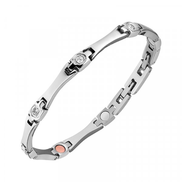 Lunavit Magnetarmband Lady Shine Silber
