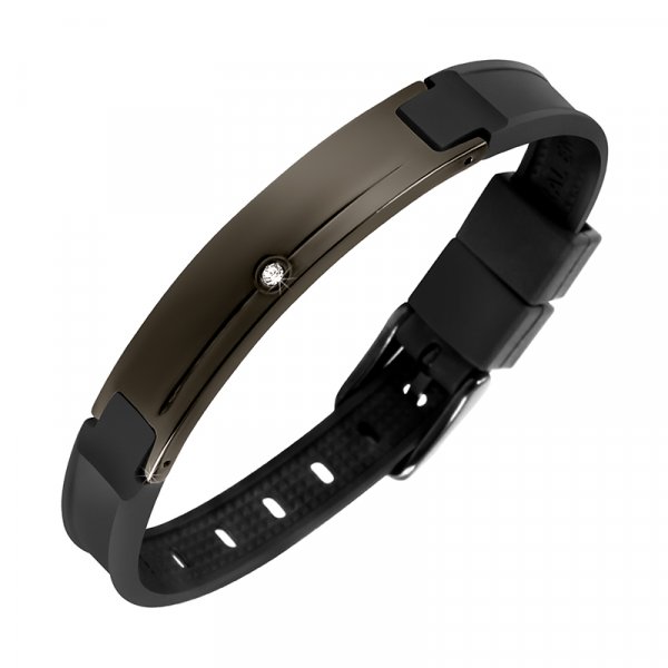 Lunavit Magnetschmuck Armband Preto aus Silikon für Damen Detailansicht